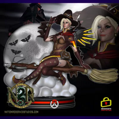 Pinup Mercy Halloween Overwatch + NSFW