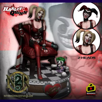 Harley-Quinn on chair bomber Joker + NSFW